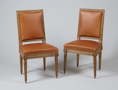 Paire de chaises estampillées Delaporte d’époque L.XVI
